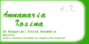 annamaria kosina business card