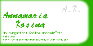 annamaria kosina business card